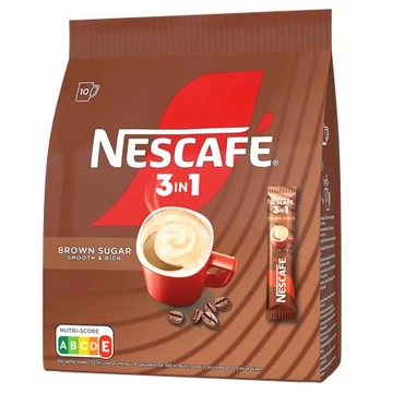 Instant kávé stick, 10x16,5 g, NESCAFÉ "3in1", barna cukorral Instant kávé stick, 10x16,5 g, NESCAFÉ "3in1", barna cukorral