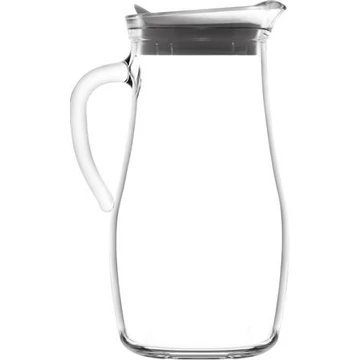 Üvegkancsó fedővel, üveg, 1,8l