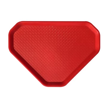 Önkiszolgáló tálca, háromszögletű, műanyag, éttermi, piros, 47,5x34 cm Önkiszolgáló tálca, háromszögletű, műanyag, éttermi, piros, 47,5x34 cm