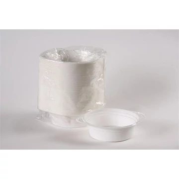 Műanyag gulyás tányér, tetőzhető, 500 ml, 50 db, fehér Műanyag gulyás tányér, tetőzhető, 500 ml, 50 db, fehér