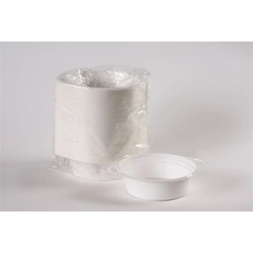 Műanyag gulyás tányér, tetőzhető, 750 ml, 50 db, fehér Műanyag gulyás tányér, tetőzhető, 750 ml, 50 db, fehér