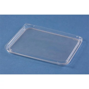 Tető, ételtároló dobozhoz, 500-1000 ml, műanyag, mikrózható, 50 db, "Varia", víztiszta