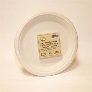 Tányér, PLA, lebomló, 22,8 cm, 20 db Tányér, PLA, lebomló, 22,8 cm, 20 db