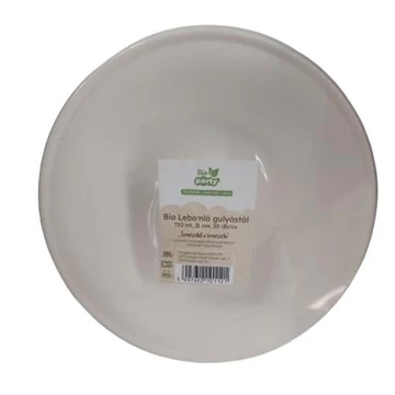 Gulyás tányér, PLA, lebomló, 710 ml, 21 cm, fehér, 20 db/csomag