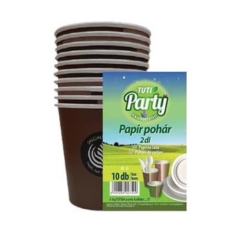 Papírpohár, 2 dl, 10 db, TUTI "Party" Papírpohár, 2 dl, 10 db, TUTI "Party"