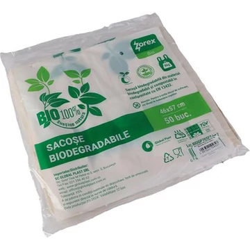 Ingvállas tasak, nagy, BIO, lebomló, 30x57+2x8 cm, 50 db, "Party"