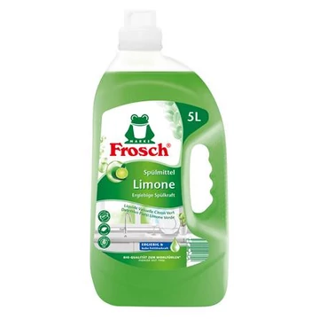 Mosogatószer, utántöltő, 5 l, FROSCH, zöld citrom