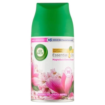 Illatosító készülék utántöltő, automata, 250 ml, AIR WICK "Freshmatic", magnólia és cseresznye Illatosító készülék utántöltő, automata, 250 ml, AIR WICK "Freshmatic", magnólia és cseresznye