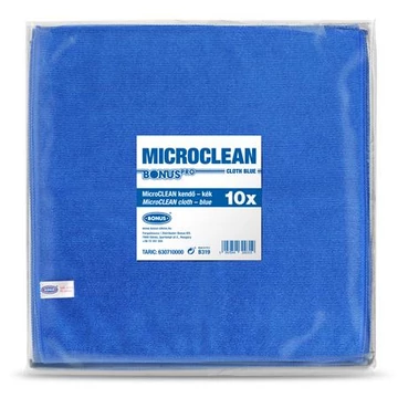 Törlőkendő, univerzális, 10 db, 32x32 cm, BONUS "MicroCLEAN", kék