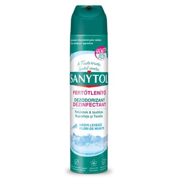Légfrissítő, fertőtlenítő, 300 ml, SANYTOL, hegyi levegő Légfrissítő, fertőtlenítő, 300 ml, SANYTOL, hegyi levegő