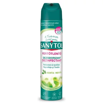 Légfrissítő, fertőtlenítő, 300 ml, SANYTOL, menta Légfrissítő, fertőtlenítő, 300 ml, SANYTOL, menta