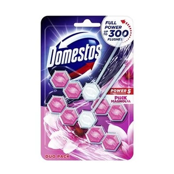 WC frissítő blokk, 2 db-os, DOMESTOS "Power 5", pink magnólia