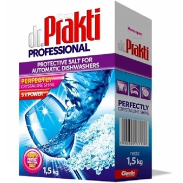 Mosogatógép vízlágyító só, 1,5 kg, DR PRAKTI Mosogatógép vízlágyító só, 1,5 kg, DR PRAKTI