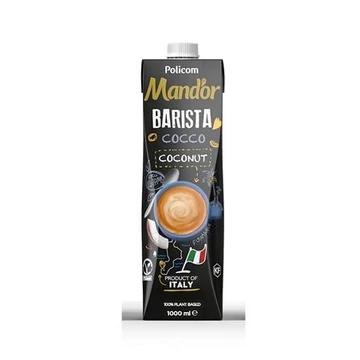 Növényi ital, dobozos, 1 l, MAND`OR "Prémium Barista", kókusz Növényi ital, dobozos, 1 l, MAND`OR "Prémium Barista", kókusz