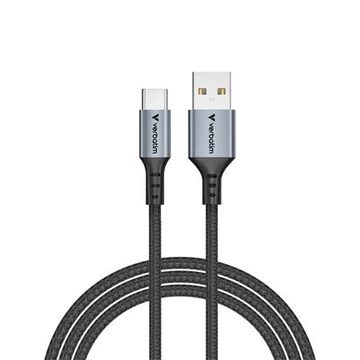 USB kábel, USB-A - USB-C, 1,2m, VERBATIM, fekete