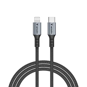 USB kábel, USB-C - Lightning (Apple), 1,2m, VERBATIM, fekete USB kábel, USB-C - Lightning (Apple), 1,2m, VERBATIM, fekete