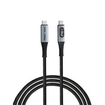 USB kábel, USB-C - USB-C, 1,2 m, 240W, teljesítménykijelzővel, VERBATIM