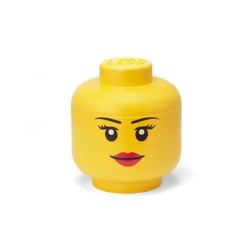 Tárolódoboz, fej, nagy, LEGO, Girl