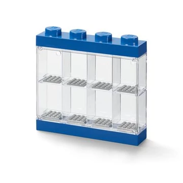 Gyűjtődoboz, minifiguráknak, 8 rekesz, LEGO, kék