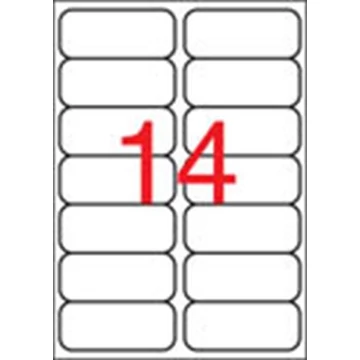 Etikett, 99,1x38,1 mm, poliészter, kerekített sarkú, APLI, átlátszó, 140 etikett/csomag