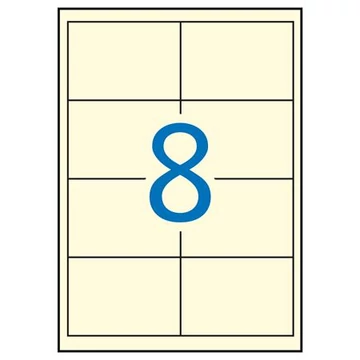 Etikett, 97x67,7 mm, színes, APLI, krémszínű, 160 etikett/csomag