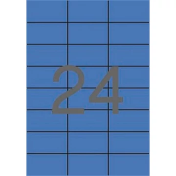 Etikett, 70x37 mm, színes, APLI, kék, 2400 etikett/csomag