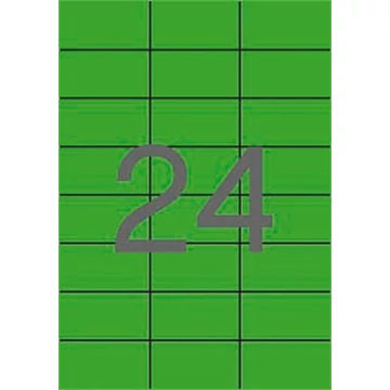Etikett, 70x37 mm, színes, APLI, zöld, 2400 etikett/csomag