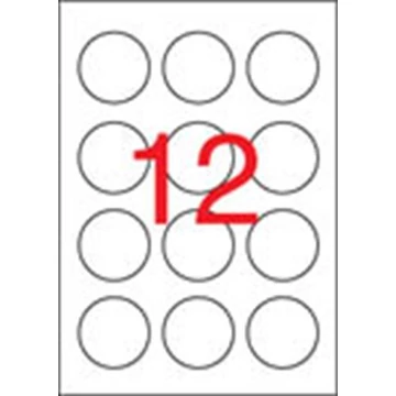 Etikett, 60 mm kör, fehér, APLI, 1200 etikett/csomag Etikett, 60 mm kör, fehér, APLI, 1200 etikett/csomag