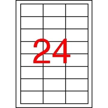 Etikett, 64,6x33,8 mm, poliészter, időjárásálló, fehér, APLI, 2400 etikett/csomag