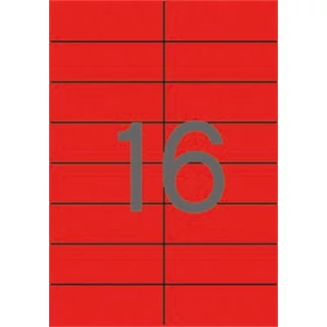 Etikett, 105x37 mm, színes, APLI, piros, 1600 etikett/csomag