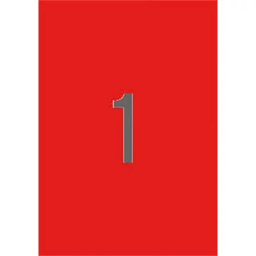 Etikett, 210x297 mm, színes, APLI, piros, 20 etikett/csomag Etikett, 210x297 mm, színes, APLI, piros, 20 etikett/csomag