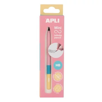 Töltőceruza, mini, HB, hatszögletű, tricolor, APLI "Infinite", rózsaszín Töltőceruza, mini, HB, hatszögletű, tricolor, APLI "Infinite", rózsaszín