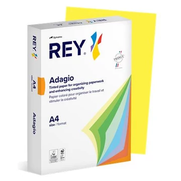 Másolópapír, színes, A3, 80 g, REY "Adagio", intenzív sárga, 500 lap/csomag