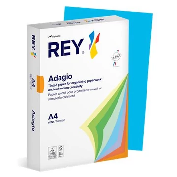 Másolópapír, színes, A4, 80 g, REY "Adagio", intenzív kék, 500 lap/csomag