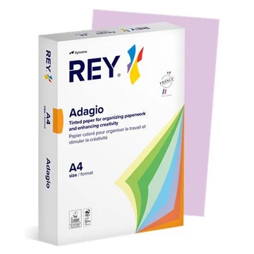 Másolópapír, színes, A4, 80 g, REY "Adagio", intenzív lila, 500 lap/csomag