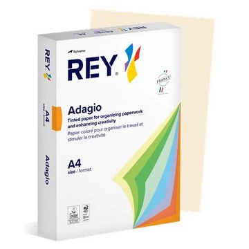 Másolópapír, színes, A4, 80 g, REY "Adagio", pasztell csontszín, 500 lap/csomag