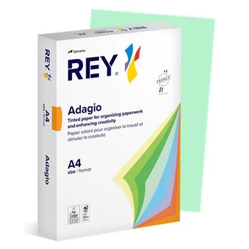 Másolópapír, színes, A4, 80 g, REY "Adagio", pasztell zöld, 500 lap/csomag