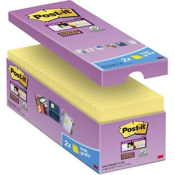 Öntapadó jegyzettömb csomag, 76x76 mm, 16x90 lap, 3M POSTIT "Super Sticky", kanárisárga Öntapadó jegyzettömb csomag, 76x76 mm, 16x90 lap, 3M POSTIT "Super Sticky", kanárisárga