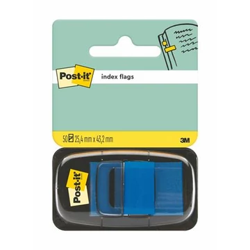 Jelölőcímke, műanyag, 50 lap, 25x43 mm, 3M POSTIT, kék Jelölőcímke, műanyag, 50 lap, 25x43 mm, 3M POSTIT, kék
