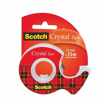 Ragasztószalag, adagolón, kézi, 19 mm x 7,5 m, 3M SCOTCH "Crystal" Ragasztószalag, adagolón, kézi, 19 mm x 7,5 m, 3M SCOTCH "Crystal"