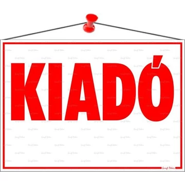 Információs tábla, 35x25 cm, "Kiadó"