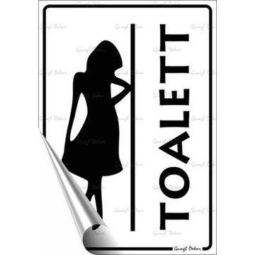 Információs matrica, 11,6x16,6 cm, "Női toalett" Információs matrica, 11,6x16,6 cm, "Női toalett"