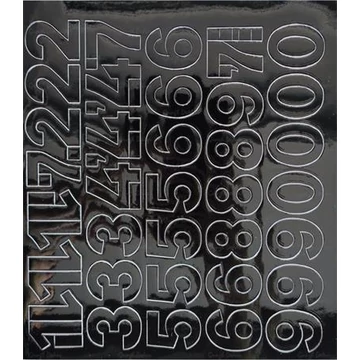 Öntapadós matrica, 3 cm-es, számlap, fekete Öntapadós matrica, 3 cm-es, számlap, fekete