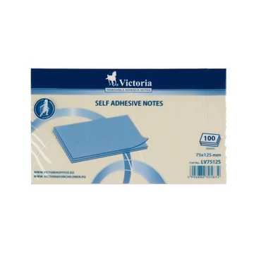 Öntapadó jegyzettömb, 75x125 mm, 100 lap, VICTORIA OFFICE, sárga Öntapadó jegyzettömb, 75x125 mm, 100 lap, VICTORIA OFFICE, sárga