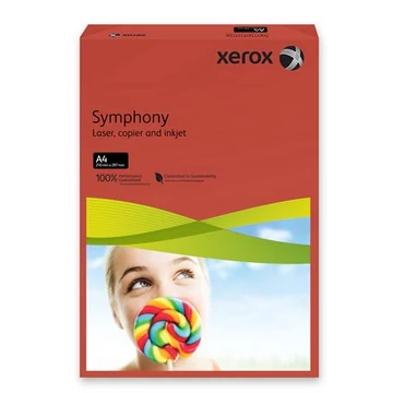 Másolópapír, színes, A4, 80 g, XEROX "Symphony", sötétpiros (intenzív), 500 lap/csomag