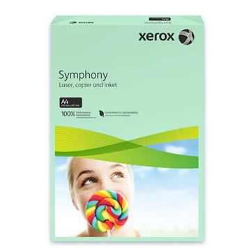 Másolópapír, színes, A4, 80 g, XEROX "Symphony", zöld (közép), 500 lap/csomag