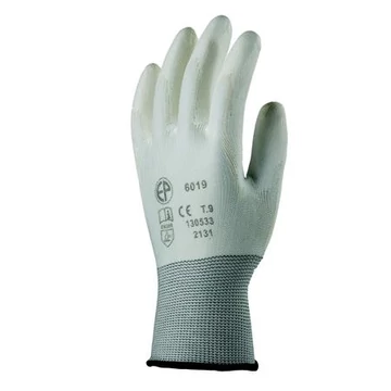 Szerelőkesztyű, tenyéren mártott 10-es méret, fehér Szerelőkesztyű, tenyéren mártott 10-es méret, fehér