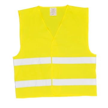 Jelzőmellény, két csíkos, EU szabvány, L/XL Jelzőmellény, két csíkos, EU szabvány, L/XL