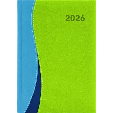 Naptár, tervező, A5, heti, DAYLINER, "Dubai", kék-zöld Naptár, tervező, A5, heti, DAYLINER, "Dubai", kék-zöld