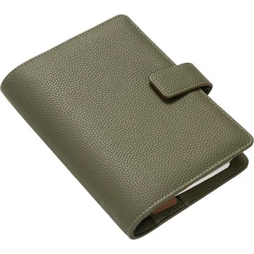 Kalendárium, gyűrűs, betétlapokkal, personal méret, FILOFAX "Camden", oliva